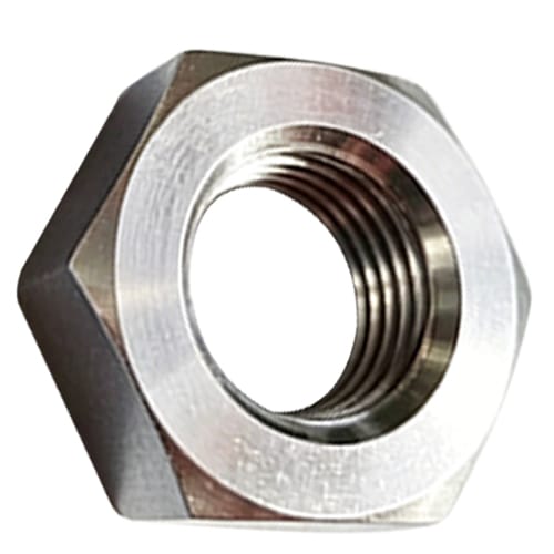 Titanium Threaded Hex Nut Close Up
