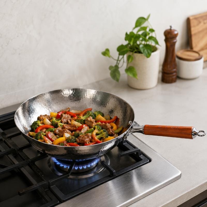 Stir-Frying in a Titanium Pan